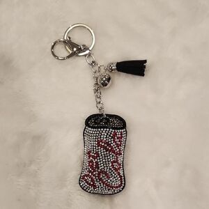 Diet Coke Bling Rhinestone Keychain